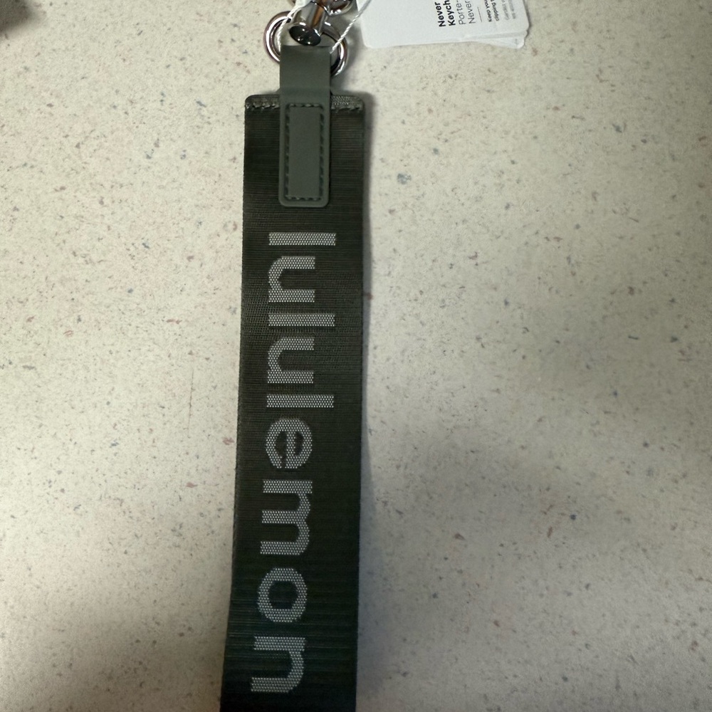 Lululemon Olive Never Lost Keychain